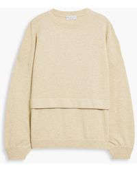 Brunello Cucinelli - Bead-embellished Wool, Cashmere And Silk-blend Sweater - Lyst