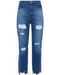 J BRAND Women's Demi 802I563 High-Rise Jeans Distrss Mermaid 26 RRP $241 BCF810 