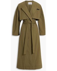 STAND Leder trench coat in Grün Damen Bekleidung Mäntel Regenjacken und Trenchcoats 