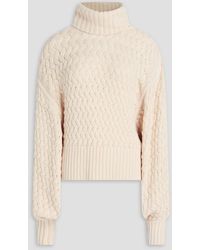 Zimmermann - Wool And Cotton-Blend Turtleneck Sweater - Lyst