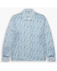 Bode - Meridian Camp-Collar Printed Silk-Chiffon Shirt - Lyst