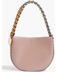 Stella McCartney - Frayme Chain-embellished Faux Leather Shoulder Bag - Lyst