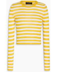 Dolce & Gabbana - Striped Ribbed-knit Sweater - Lyst