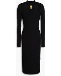 Jonathan Simkhai - Kleid "nikolai" aus rippstrick mit cut-outs und verzierung - Lyst