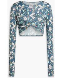 Isabel Marant - Jinea Cropped Printed Jersey Top - Lyst