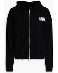 Unravel Project - Printed French Cotton-terry Hoodie - Lyst