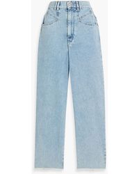 Isabel Marant - Dilali Cropped High-Rise Straight-Leg Jeans - Lyst
