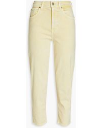 7 For All Mankind - Malia Cropped High-rise Straight-leg Jeans - Lyst