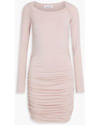 The Line By K - Ruched Micro Modal-blend Jersey Mini Dress - Lyst