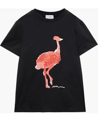 Stella Jean Printed Cotton-jersey T-shirt - Black