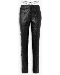 ROTATE BIRGER CHRISTENSEN - Donita Coated Faux Leather Straight-leg Pants - Lyst