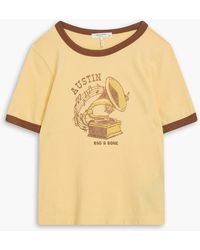 Rag & Bone - Printed Cotton-Jersey T-Shirt - Lyst