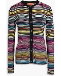 Missoni - Space-dyed Ribbed Wool-blend Cardigan - Lyst
