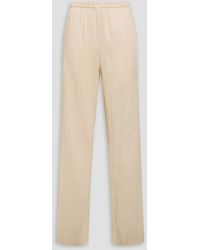 Loulou de Saison - Amata Linen And Silk-Blend Straight-Leg Pants - Lyst