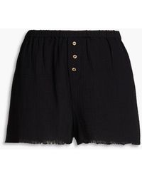 Love Stories - Sunday Button-embellished Cotton-crepon Pajama Shorts - Lyst