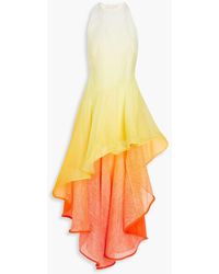 Zimmermann Golden Asymmetric Dress in Metallic | Lyst Canada