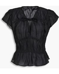 Rag & Bone - Valentina Gathered Ramie Top - Lyst