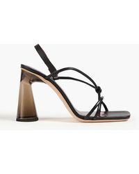STAUD - Leanne Knotted Leather Sandals - Lyst