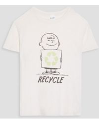 RE/DONE - T-shirt aus baumwoll-jersey mit print - Lyst