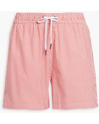 Onia - Charles Short-length Striped Seersucker Swim Shorts - Lyst