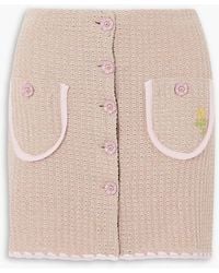 Cormio - Chiara Embroidered Crocheted Metallic Cotton-blend Mini Skirt - Lyst