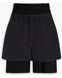 JW Anderson - Mehrlagige shorts aus woll-twill und taft - Lyst