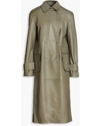 REMAIN Birger Christensen - Double-breasted Leather Coat - Lyst