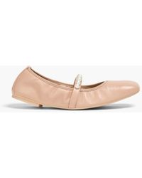 Stuart Weitzman - Goldie ballerinas aus leder mit kunstperlen - Lyst