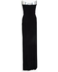 Mugler - Strapless Crepe And Mirrored Gown - Lyst