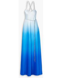 SemSem - Swarovski Crystal-embellished Dégradé Silk-charmeuse Gown - Lyst