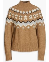 Sandro - Jacquard-knit Alpaca-blend Turtleneck Sweater - Lyst