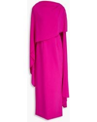 ROKSANDA - Demetria Cape-Effect Crepe Maxi Dress - Lyst
