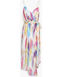 Missoni - Belted Asymmetric Space-dyed Crochet-knit Dress - Lyst