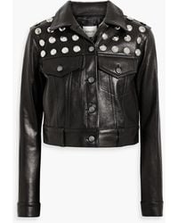 KHAITE - Rizzo cropped lederjacke mit nieten - Lyst