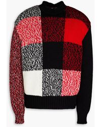 Maison Kitsuné - Checked Wool Sweater - Lyst