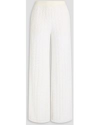 Missoni - Hose mit weitem bein aus häkelstrick aus einer wollmischung - Lyst