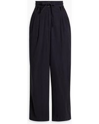Sea - Therese Pleated Cotton-twill Wide-leg Pants - Lyst