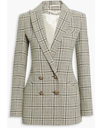 Veronica Beard - Oria Dickey Prince Of Wales Checked Cotton-blend Tweed Blazer - Lyst
