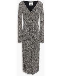 Isabel Marant - Laly Ruched Printed Stretch-Jersey Midi Dress - Lyst