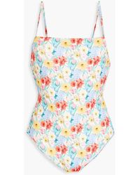 Onia - Juliette Embellished Floral-print Swimsuit - Lyst