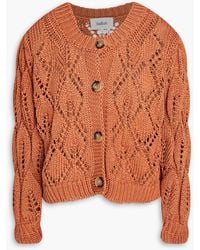 Ba&sh - Sennay Pointelle-knit Cotton Cardigan - Lyst