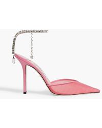 Jimmy Choo - Saeda 100 Mesh And Patent-leather Pumps - Lyst