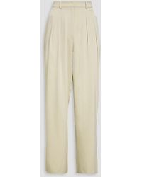 Nanushka - Hose mit weitem bein aus satin mit falten - Lyst