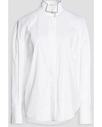Brunello Cucinelli - Hemd aus popeline aus einer baumwollmischung mit zierperlen - Lyst