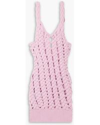 Isa Boulder - Crochet-knit Mini Dress - Lyst