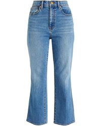 Tory Burch - Cropped High-rise Straight-leg Jeans - Lyst