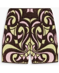 Emilio Pucci - Shorts aus gaze mit stickereien - Lyst