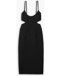 Michael Kors - Cutout Wool-blend Midi Dress - Lyst