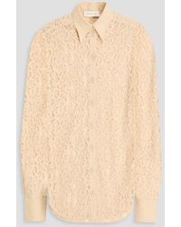 Zimmermann - Linen-trimmed Cotton-blend Corded Lace Shirt - Lyst