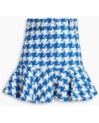 Sandro - Sixtine Houndstooth Cotton-blend Bouclé-tweed Mini Skirt - Lyst